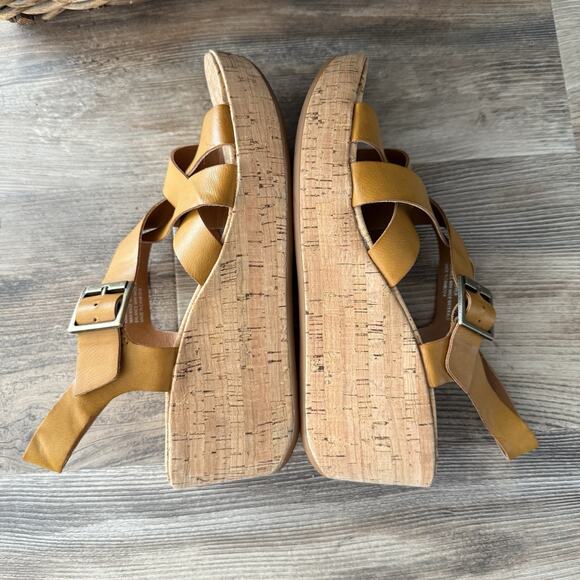 Kork-Ease Korks Nova Comfort Wedge Sandals Mustard Yellow Women’s 10M - Picture 5 of 7
